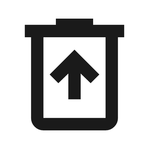 Restore from trash outline icon, outline style, from Material Symbols