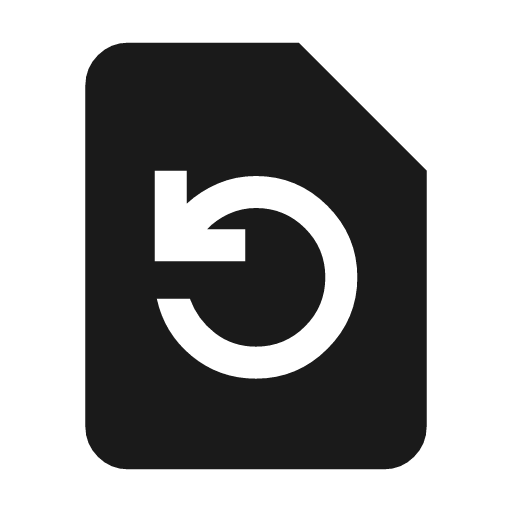 Restore page icon, solid style, from Material Symbols