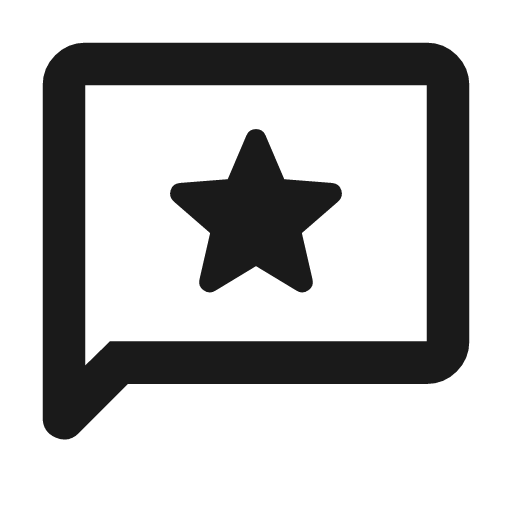 Reviews outline rounded icon, rounded style, from Material Symbols