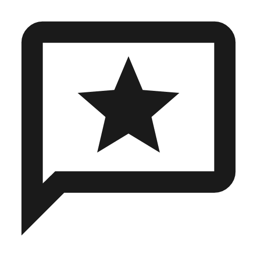Reviews outline icon, outline style, from Material Symbols