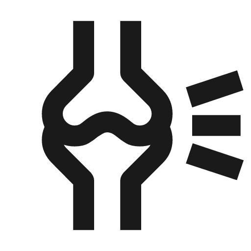 Rheumatology outline icon, outline style, from Material Symbols