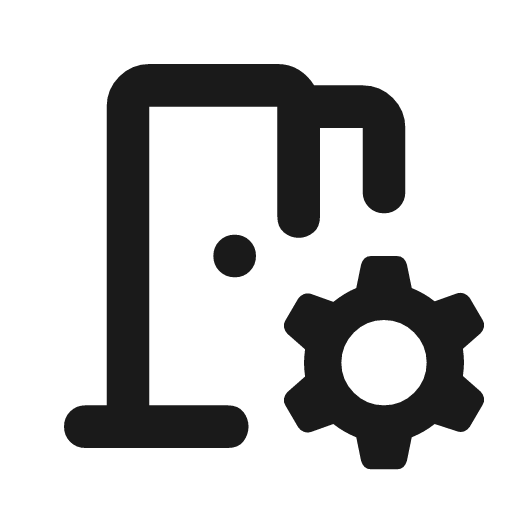 Room preferences outline rounded icon, rounded style, from Material Symbols