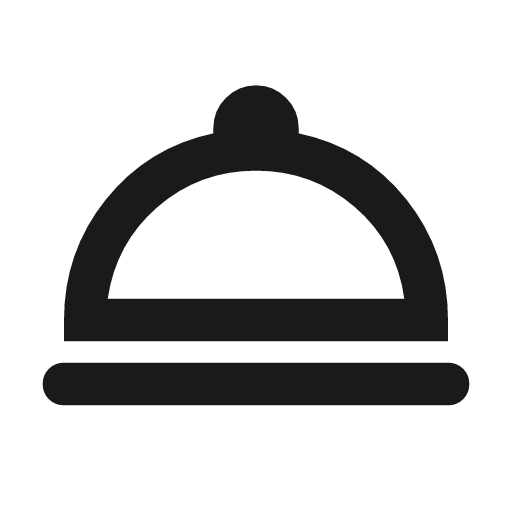 Room service outline rounded icon, rounded style, from Material Symbols