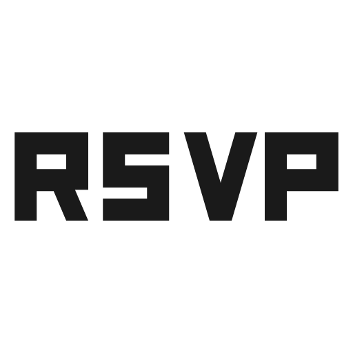 Rsvp sharp icon, sharp-cornered style, from Material Symbols