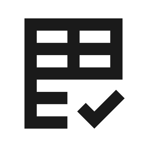 Rubric icon, solid style, from Material Symbols