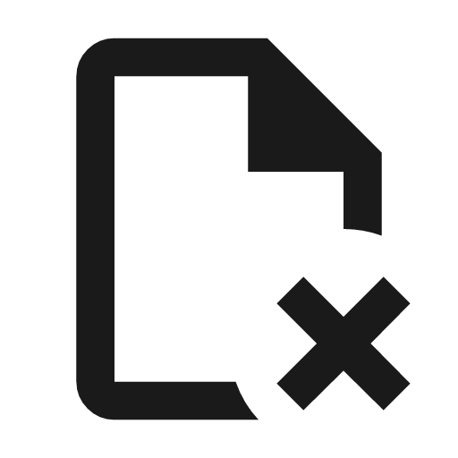 Scan delete outline icon, outline style, from Material Symbols