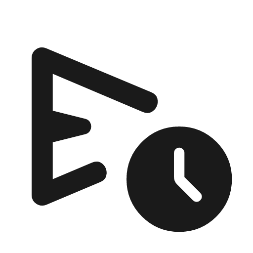 Schedule send outline rounded icon, rounded style, from Material Symbols