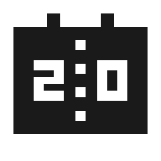 Scoreboard sharp icon, sharp-cornered style, from Material Symbols