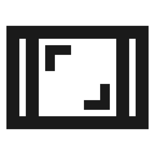 Screenshot tablet outline sharp icon, sharp-cornered style, from Material Symbols