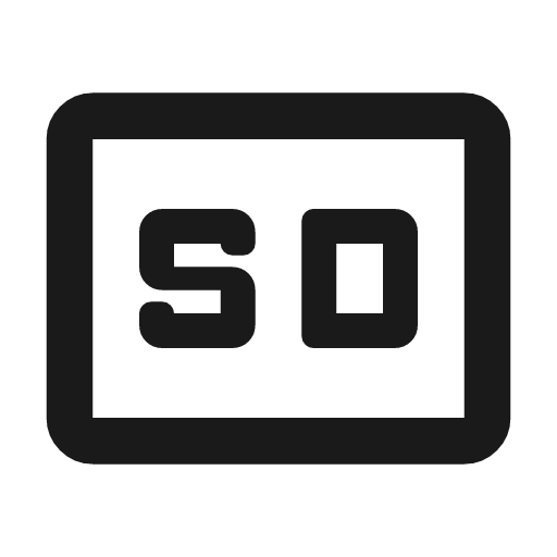 Sd outline rounded icon, rounded style, from Material Symbols