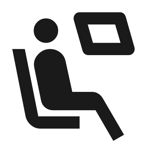 Seat window outline icon, outline style, from Material Symbols