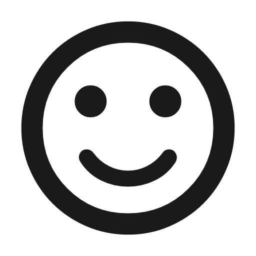 Sentiment satisfied outline rounded icon, rounded style, from Material Symbols