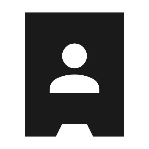 Server person sharp icon, sharp-cornered style, from Material Symbols
