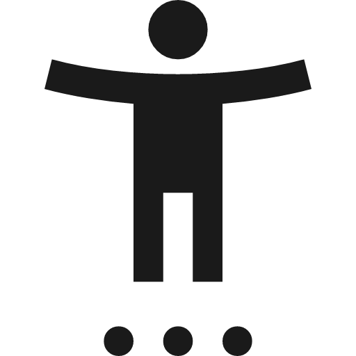 Settings accessibility icon, solid style, from Material Symbols