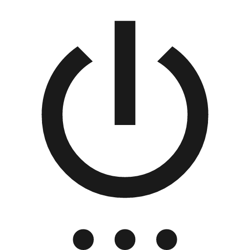 Settings power icon, solid style, from Material Symbols