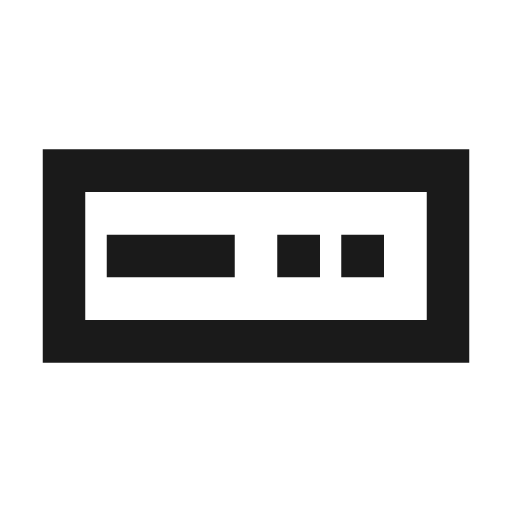 Settop component outline sharp icon, sharp-cornered style, from Material Symbols