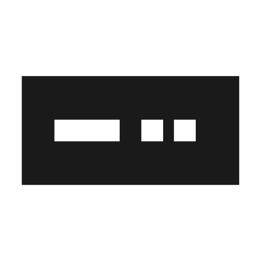 Settop component sharp icon, sharp-cornered style, from Material Symbols