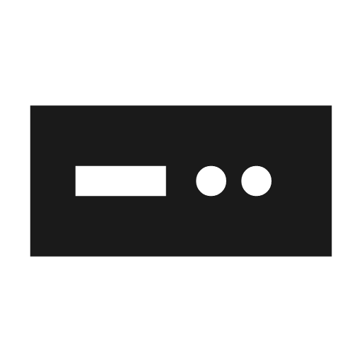 Settop component icon, solid style, from Material Symbols