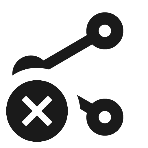 Share off outline icon, outline style, from Material Symbols