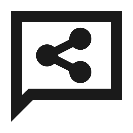 Share reviews outline sharp icon, sharp-cornered style, from Material Symbols