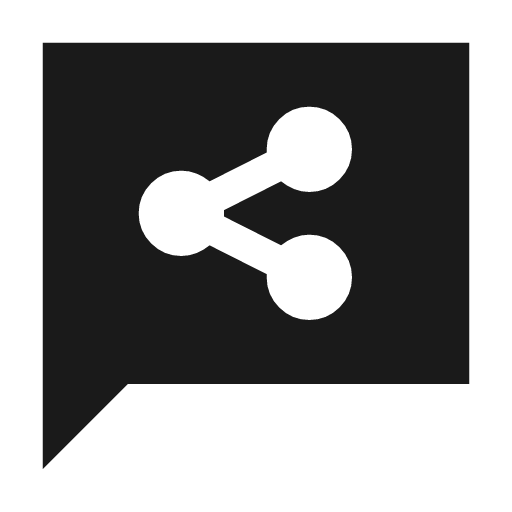 Share reviews sharp icon, sharp-cornered style, from Material Symbols