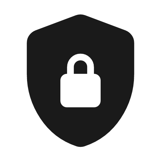 Shield lock rounded icon, rounded style, from Material Symbols