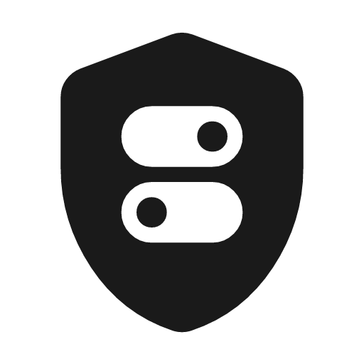 Shield toggle rounded icon, rounded style, from Material Symbols