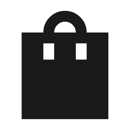 Shopping bag sharp icon, sharp-cornered style, from Material Symbols