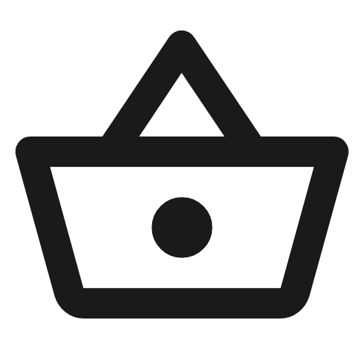 Shopping basket outline icon, outline style, from Material Symbols