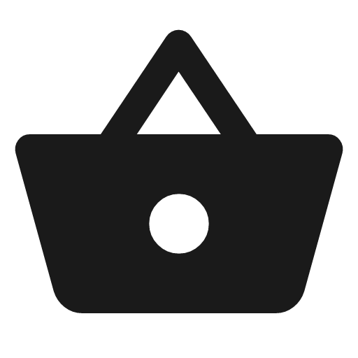 Shopping basket icon, solid style, from Material Symbols