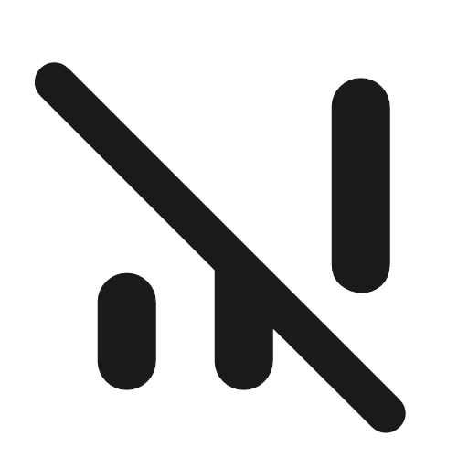 Signal cellular alt off rounded icon, rounded style, from Material Symbols