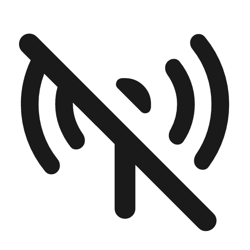 Signal disconnected rounded icon, rounded style, from Material Symbols