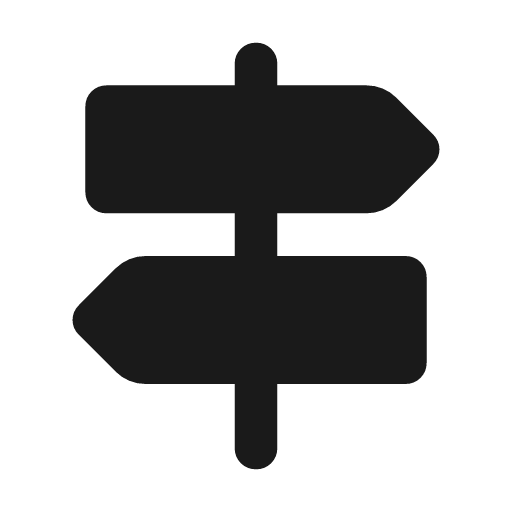 Signpost rounded icon, rounded style, from Material Symbols
