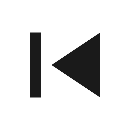 Skip previous icon, solid style, from Material Symbols