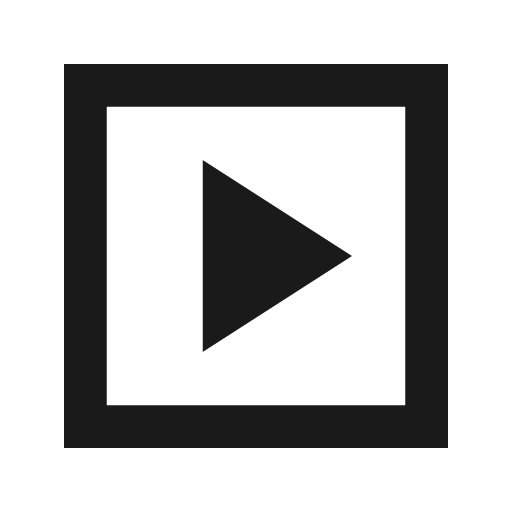 Slideshow outline sharp icon, sharp-cornered style, from Material Symbols