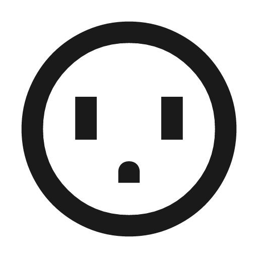 Smart outlet outline icon, outline style, from Material Symbols