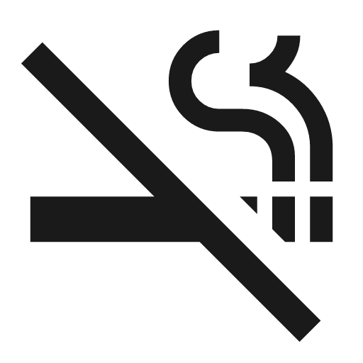 Smoke free icon, solid style, from Material Symbols