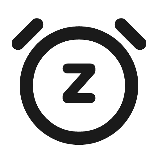 Snooze outline rounded icon, rounded style, from Material Symbols