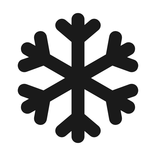 Snowflake rounded icon, rounded style, from Material Symbols