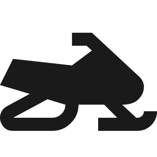 Snowmobile icon, solid style, from Material Symbols