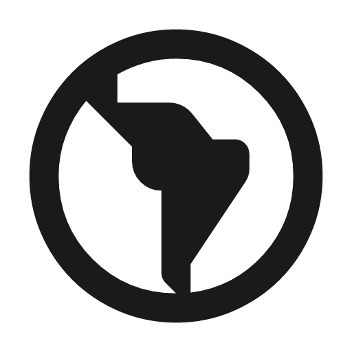 South america icon, solid style, from Material Symbols