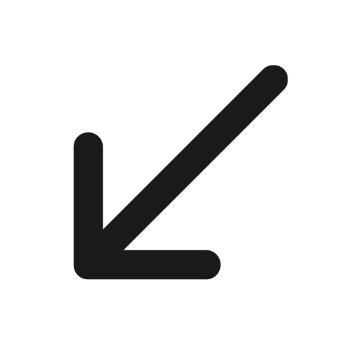 South west rounded icon, rounded style, from Material Symbols