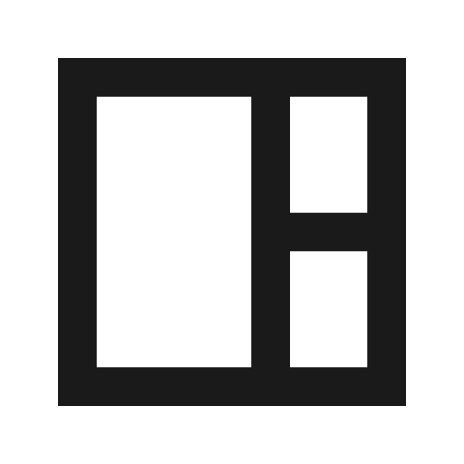Space dashboard 2 outline sharp icon, sharp-cornered style, from Material Symbols