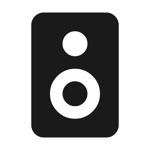 Speaker icon, solid style, from Material Symbols