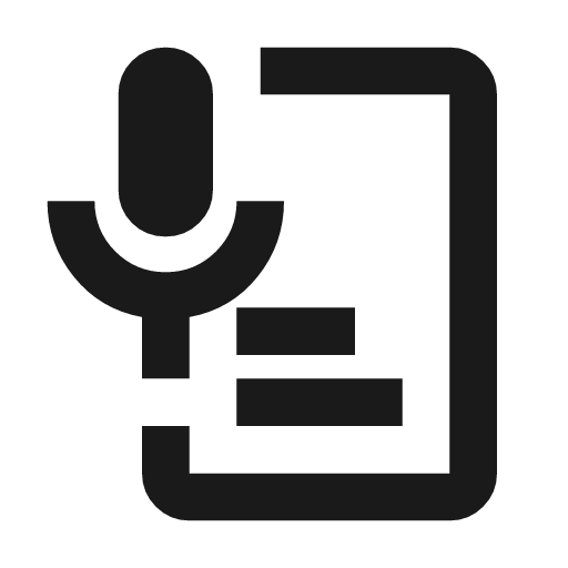 Speech to text 2 outline icon, outline style, from Material Symbols