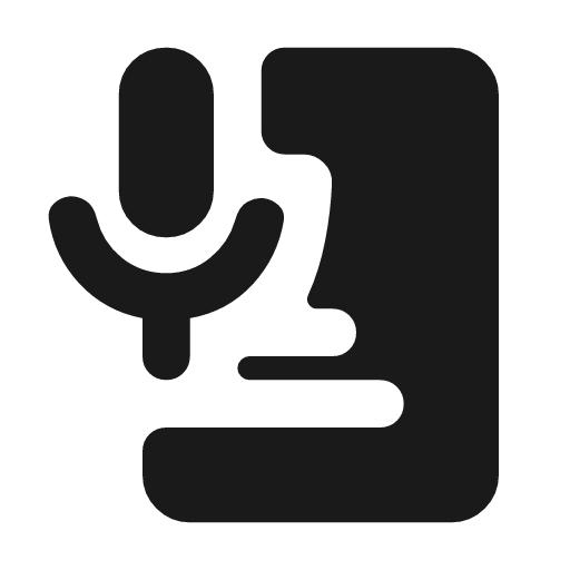 Speech to text 2 rounded icon, rounded style, from Material Symbols