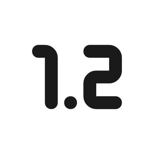 Speed 1 2 rounded icon, rounded style, from Material Symbols