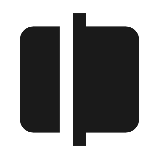 Split scene icon, solid style, from Material Symbols