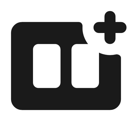 Splitscreen landscape add rounded icon, rounded style, from Material Symbols
