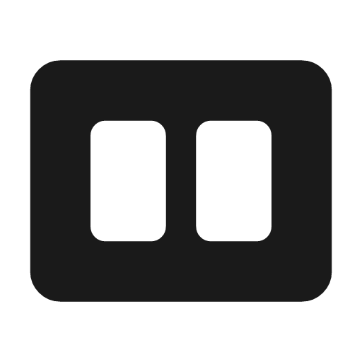 Splitscreen landscape rounded icon, rounded style, from Material Symbols